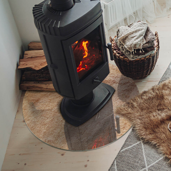 Runde Funkenschutzplatte aus Glas Die Beschaffenheit der Steinstruktur