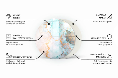 Runde Glasplatte für Kaminofen Lochstahlmotiv