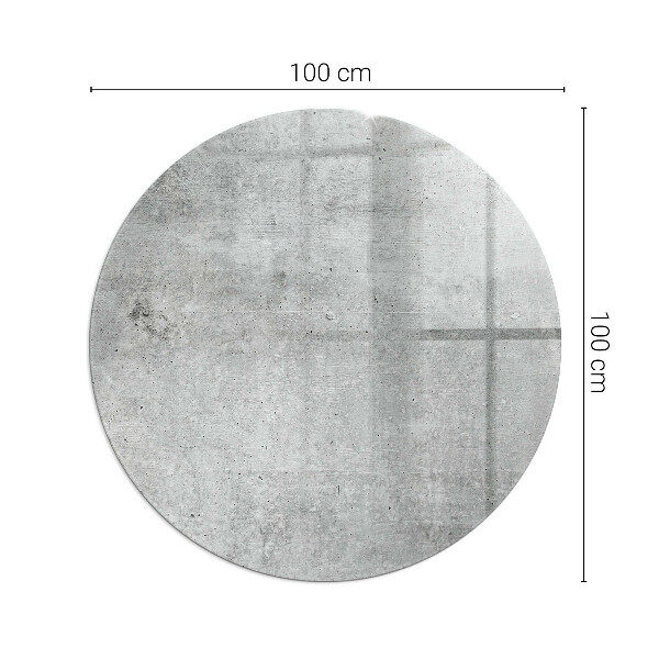 Runde Funkenschutzplatte aus Glas Rohbetonmuster