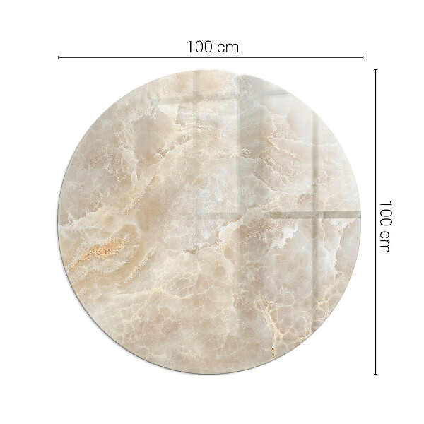 Runde Funkenschutzplatte aus Glas Steinmuster inspiriert von der Natur