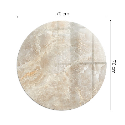 Runde Funkenschutzplatte aus Glas Steinmuster inspiriert von der Natur
