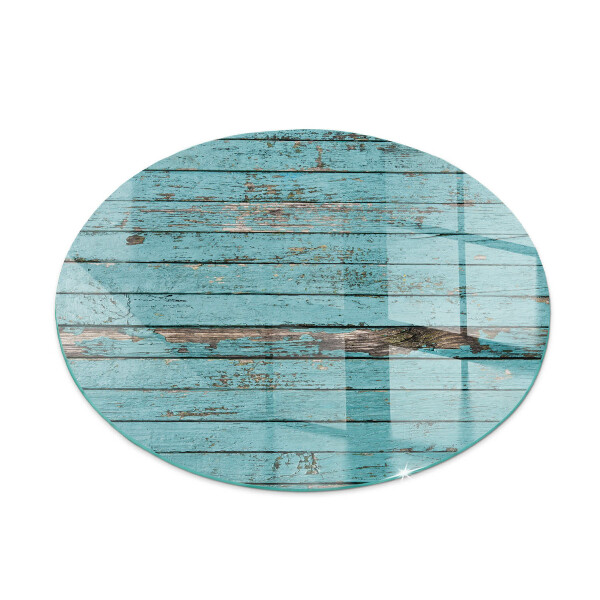 Runde Funkenschutzplatte aus Glas Rustikale Dielen im Naturstil