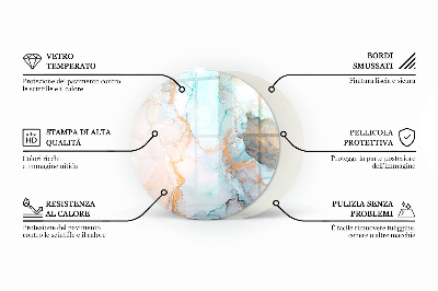 Runde Funkenschutzplatte aus Glas Rustikale Dielen im Naturstil