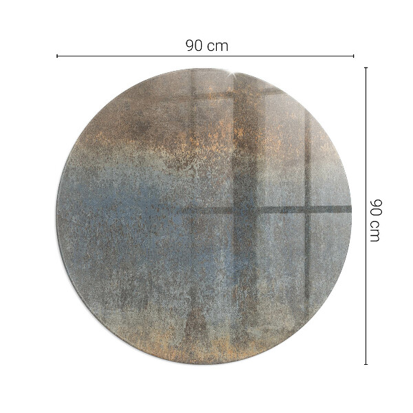 Runde Glasplatte für Kaminofen Abstraktes Muster mit unterschiedlichen Texturen