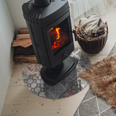 Runde Funkenschutzplatte aus Glas Anordnung der Mosaikdekorationen