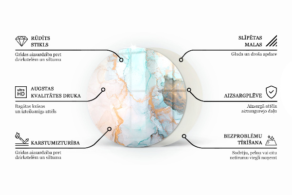 Runde Glasplatte für Kaminofen Platinenfarben in verschiedenen Farbtönen