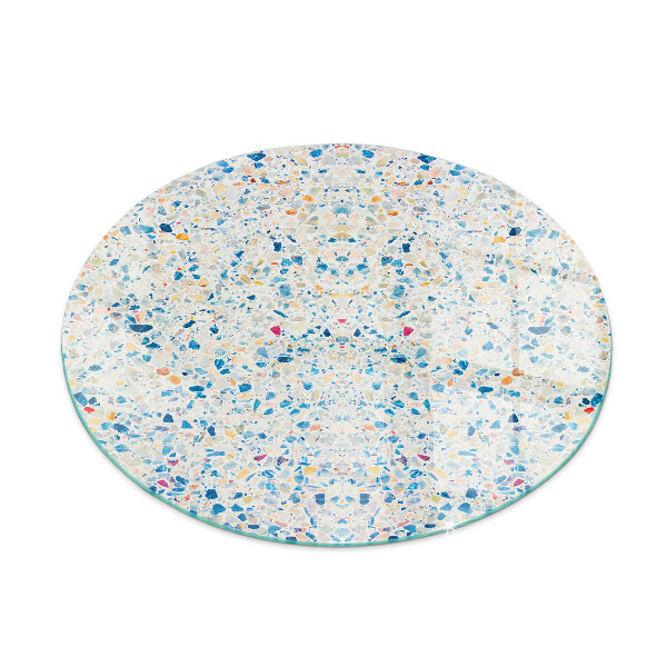 Runde Funkenschutzplatte aus Glas Abstraktes Texturmotiv