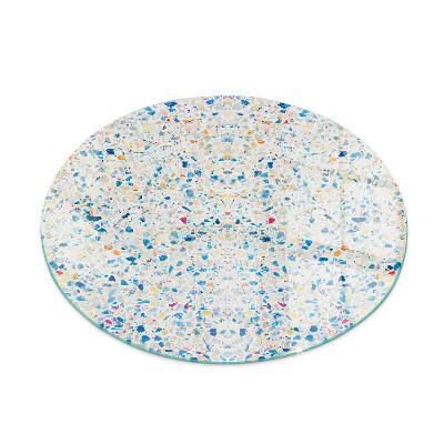 Runde Funkenschutzplatte aus Glas Abstraktes Texturmotiv