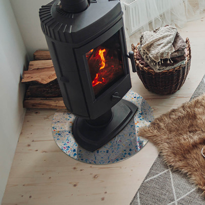 Runde Funkenschutzplatte aus Glas Abstraktes Texturmotiv