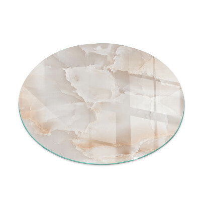 Runde Funkenschutzplatte aus Glas Steinmotiv