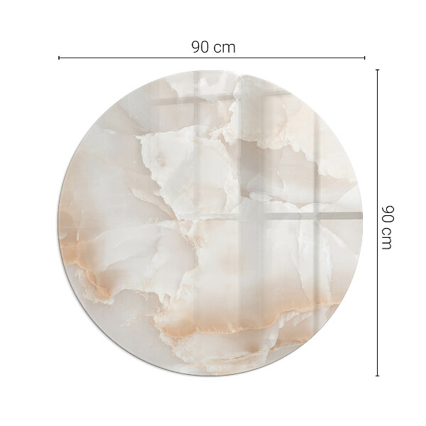 Runde Funkenschutzplatte aus Glas Steinmotiv