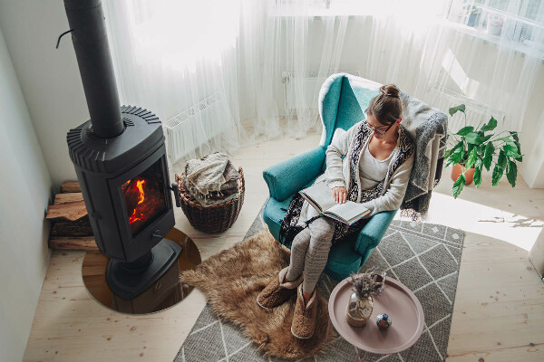 Runde Glasbodenplatte Kamin Farbe Braun