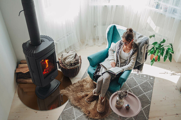 Runde Glasbodenplatte Kamin Farbe Braun