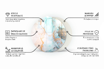Runde Glasplatte für Kaminofen Olivfarben