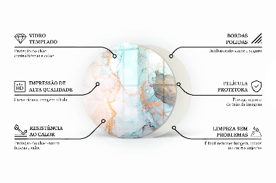 Runde Funkenschutzplatte aus Glas Farbe Braun