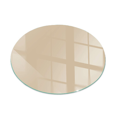 Runde Funkenschutzplatte aus Glas Farbe Beige
