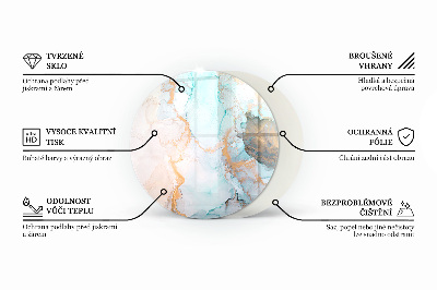 Runde Glasplatte für Kaminofen Farbe Grau