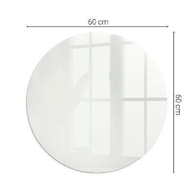 Runde Funkenschutzplatte aus Glas Elfenbeinfarbe