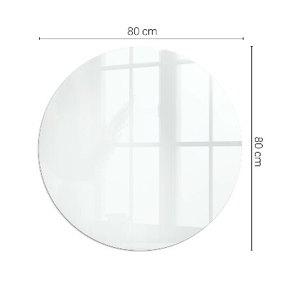 Runde Glasplatte für Kaminofen Farbe Weiß