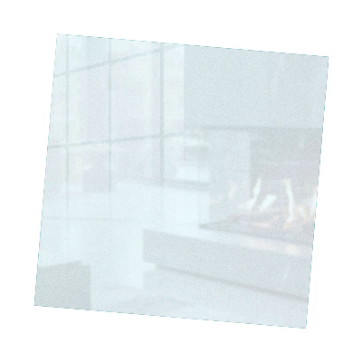 Rechteckige Glasplatte für Kamin mit visuellem Milchglas-Effekt