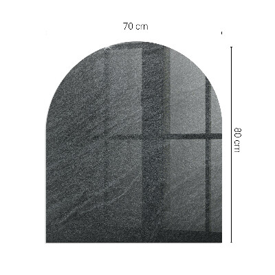 Halbrunde Funkenschutzplatte Glas Natursteinmuster