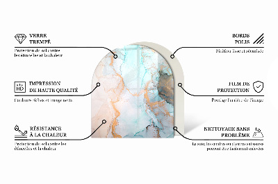 Halbrunde Glasplatte für Kaminofen Holz im Querschnitt mit natürlicher Maserung