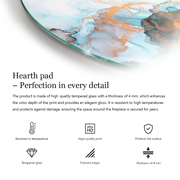 Halbrunde Glasplatte für Kaminofen Holz im Querschnitt mit natürlicher Maserung