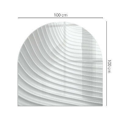 Halbrunde Funkenschutzplatte Glas Wellen subtiler Formen