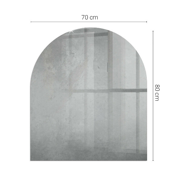 Halbrunde Glasplatte für Kaminofen Betonkonstruktion mit Wirkung