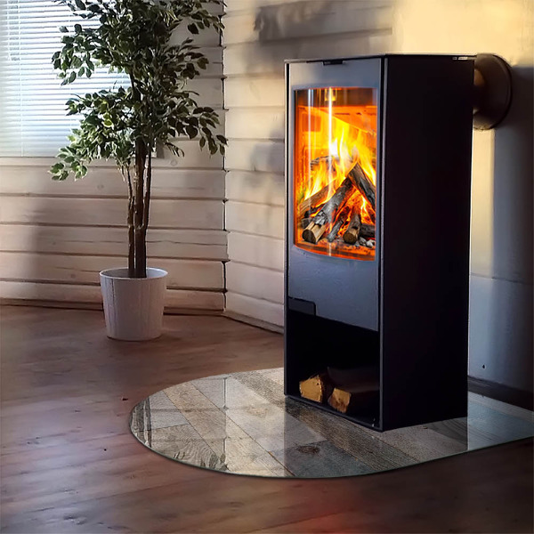 Halbrunde Glasbodenplatte Kamin Plattenfarben in verschiedenen Farbtönen