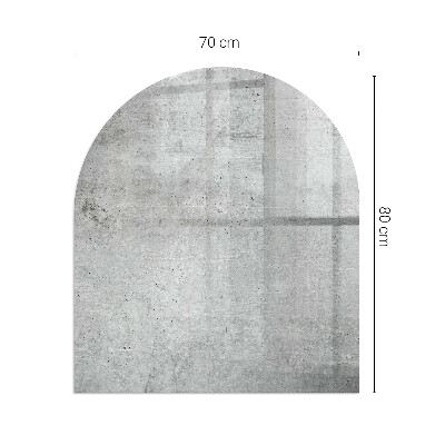 Halbrunde Funkenschutzplatte Glas Rohbetonmuster