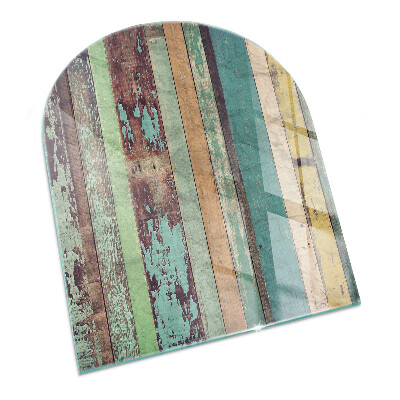 Halbrunde Glasplatte für Kaminofen Platinenfarben in verschiedenen Farbtönen