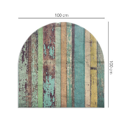 Halbrunde Glasplatte für Kaminofen Platinenfarben in verschiedenen Farbtönen