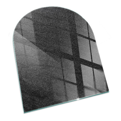 Halbrunde Funkenschutzplatte Glas Steinstrukturmuster