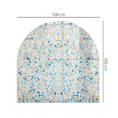 Halbrunde Funkenschutzplatte Glas Abstraktes Texturmotiv