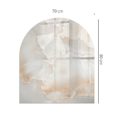 Halbrunde Funkenschutzplatte Glas Steinmotiv