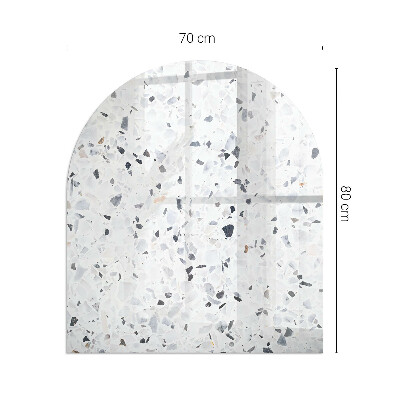 Halbrunde Glasbodenplatte Kamin Steinmuster mit kleinen Akzenten