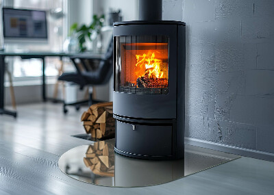 Halbrunde Funkenschutzplatte Glas Farbe Graugrün