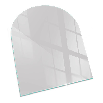 Halbrunde Funkenschutzplatte Glas Farbe Grau