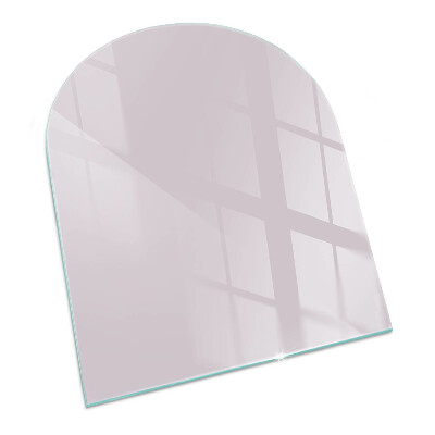 Halbrunde Glasbodenplatte Kamin Farbe Hellviolett