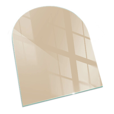 Halbrunde Funkenschutzplatte Glas Farbe Beige