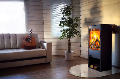 Halbrunde Glasbodenplatte Kamin Farbe: Hellrosa