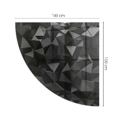 Glasbodenplatte Ecke Kamin Geometrie im dreidimensionalen Raum