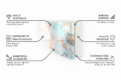 Funkenschutzplatte Glas Ecke Steinmuster inspiriert von der Natur
