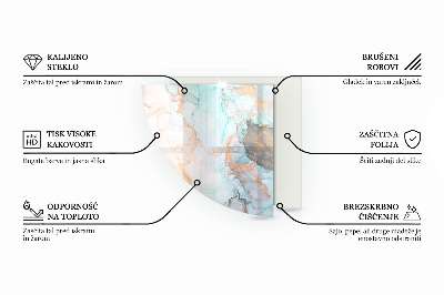 Funkenschutzplatte Glas Ecke Steinmuster inspiriert von der Natur