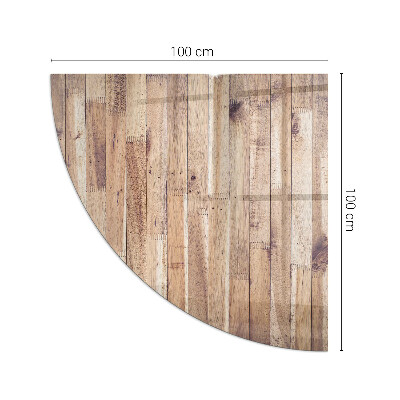 Funkenschutzplatte Glas Ecke Holzmuster in geometrischer Anordnung