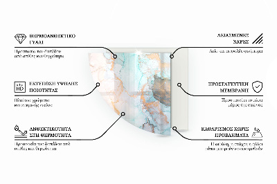 Eck-Glasplatte für Kaminofen Polygonale Muster im Web