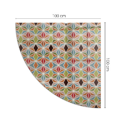 Eck-Glasplatte für Kaminofen Polygonale Muster im Web