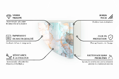 Glasbodenplatte Ecke Kamin Mosaik-Dekorationsmuster