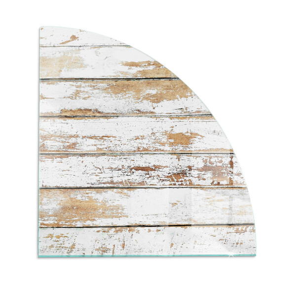 Glasbodenplatte Ecke Kamin Rostiges Holzbrett